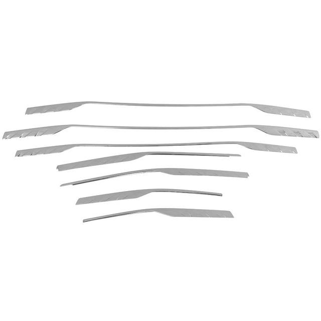 Calandre Garniture, 7pcs Galvanoplastie Style Calandre Voiture Autocollant Calandre Garniture Solide Performance