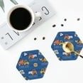thumbnail image 5 of Bingfone Vintage Construction Vehicles Leather Drinks Coasters With Set Of 6,Suitable For Home Kitchen,Coffee Cup Coasters Home Gift, 5 of 9