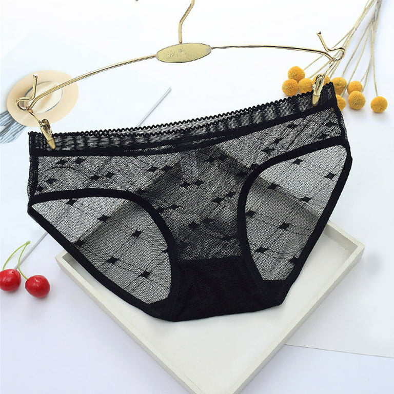LBECLEY Womens Undies Size 8 Ladies Lace Sheer Mesh Thong Multi Size Multi  Color Low Waist Comfortable Panties Open Bottom Panties for Women Dark Blue  Xs 