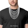 thumbnail image 6 of 14K White Gold Rope Chain Necklace for Men and Women â€“ Measures 5mm Thickness x 22 Inches Length, 6 of 7