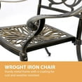 thumbnail image 7 of 2 Piece Outdoor Cast Aluminum Patio Chairs, Bistro Dining Chair Set for Patio Furniture Garden Deck Backyard, Floral Design, 7 of 7