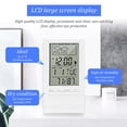 thumbnail image 4 of 1 Uds. Termómetro higrómetro para interiores, termómetro digital de alta precisión, monitor de temperatura y medidor de humedad con alarma/fecha/pronóstico del tiempo para dormitorio Rojo Verde, 4 of 5