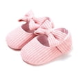 thumbnail image 6 of Infant Baby Girls Bowknot Shoes Soft Sole Princess Wedding Dress Flats Prewalker Newborn Light Baby Sneaker Shoes Pink 12-18M, 6 of 7