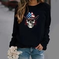 thumbnail image 4 of SELONE Long Sleeve Shirts for Women Fourth of July Print Letter Pullover Crewneck Tops Patriotic Graphic Clothes, 4 of 5