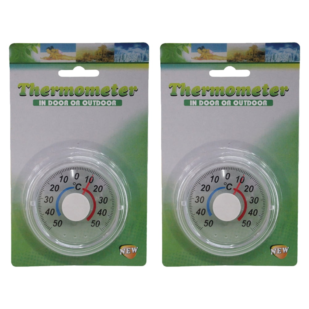 Shisuyan 2Pcs Professional Temperature Gauges Wooden Board Thermometers Vertical Temperature Monitors for Home Shop School