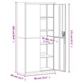 thumbnail image 4 of vidaXL File Cabinet Black 90x40x180 cm Steel, 4 of 5