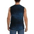 thumbnail image 4 of Disketp Blue Glitter Retro Sleeveless Tshirts For Men, Muscle Shirts For Men Dry Fit Tank Top-3x-Large, 4 of 8