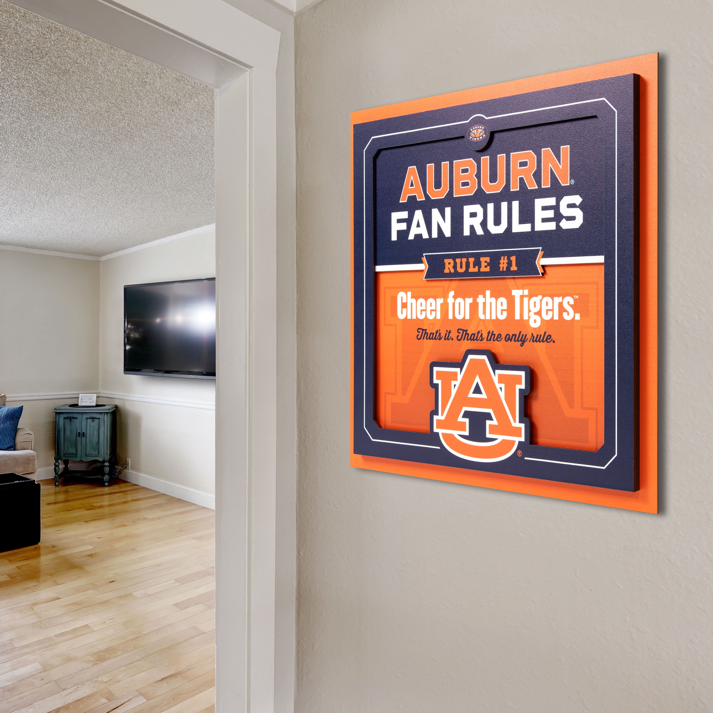 YouTheFan NCAA Auburn Tigers Fan Rules 3D Wall Art