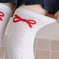 thumbnail image 2 of StSilkitty Over the Knee Socks for Girls Cute Bowknot Lightweight Soft Knit Socks School Uniform Socks Size 3-13, 2 of 4