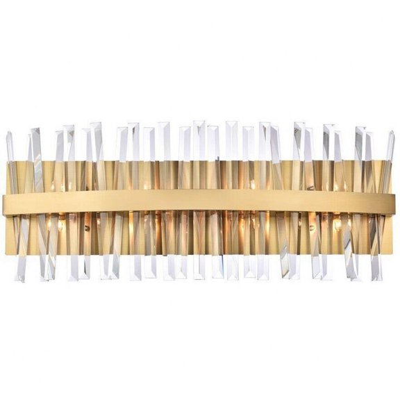 8 Light Bath Vanity in Modern Style-12 inches Tall and 5 inches Wide-Satin Gold Finish Bailey Street Home 390-Bel-5048123