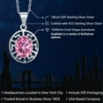 thumbnail image 2 of Gem Stone King 925 Sterling Silver Pendant with Chain Pink Oval Moissanite (2.82 Cttw), 2 of 6