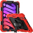 thumbnail image 1 of navor Rugged Cover Compatible with iPad Mini 6 (2021), Rotatable Kickstand Shoulder & Hand Strap Shockproof Heavy Duty Protective Case, 1 of 9