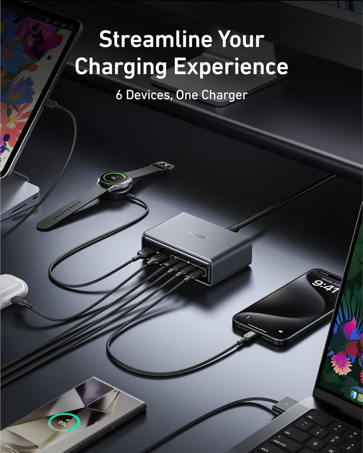 Anker Prime 200W 6-Port GaN Charging Station photo 3