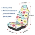 thumbnail image 3 of Wukai Cute French Bulldog Full Set Car Seat Covers with Soft Padding Universal Auto Front Seats Protector and Cushion Mat, 3 of 5