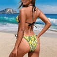 thumbnail image 5 of Uourmeti Tropical Banana Print Halter Neck Bikini Set - Two Piece Triangle Swimsuit with Tie Side Bottoms - Sexy Quick Dry Bathing Suit for Beach Vacation, 5 of 9