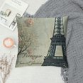 Pingxixi Throw Pillow Cover Black Vintage Paris Eiffel Tower Chalkboard