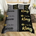 thumbnail image 2 of His And Hers Comforter Cover King And Queen Crown Bedding Set For Couple Men Women Mr Mrs,Valentine'S Day Wedding Duvet Cover Gifts,Romantic Love Heart Bed Set 3 Pcs Queen Size（No Comforter）, 2 of 5