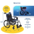 thumbnail image 3 of Journey Fauteuil Roulant Ultra Léger SoLite C2, Chaise Manuelle Pliable, Bleu, 3 of 6