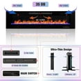 thumbnail image 6 of S&W 72 inch Electric Fireplace,Recessed Wall Mounted Fireplace Insert,Ultra-Thin Linear Fireplace, 6 of 9