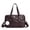 Brown, variant on HUISZJ Shoulder Bag, Leisure Tote Bag, PU Leather Shoulder Bag for Work Travel Outdoor (Black)