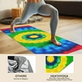 thumbnail image 4 of Colorful Tie Dye Circle Pattern Hot Yoga Mat Towel Non Slip for Hot Yoga - Quick-Drying Yoga Mat Cover with 4 Corner Pockets with Travel Bag - Hot Yoga Towel Non Slip 74"x26", 4 of 6