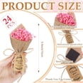 thumbnail image 2 of 24 Pcs Mini Magnet Dried Flower Bouquets Baby Shower Favors for Guests Rustic Babys Breath Bridal Shower Wedding Baptism Favors with Thank You Cards Return Gifts Wedding Souvenir(Pink), 2 of 6