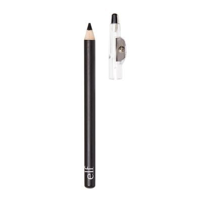 Elf Lápiz delineador de ojos satinado con sacapuntas integrado, negro, 0.03 onzas
