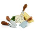 thumbnail image 4 of Juego de cuchillos para queso Twine Gourmet de acero inoxidable y madera, 4 unidades, 4 of 7
