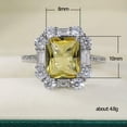 thumbnail image 4 of K-KED Elegant 925 Silver Ring Cubic Zirconia Women Wedding Engagement Rings Size 6-10-9-#6, 4 of 6