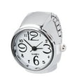 thumbnail image 3 of EeaseMX 2 relojes de cuarzo para llevar en los dedos, relojes creativos con forma de anillo, mini accesorios para mostrar la hora para mujeres y hombres (blanco), 3 of 7