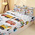 thumbnail image 2 of Erosebridal Emergency Vehicle Zipper Full Size Comforter Sets with Fitted Sheet and 2 Pillowcases, Fire Truck Zipper Bedding Set, Emergency Vehicles, Polka Dots Reversible, 2 of 7
