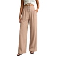 thumbnail image 2 of BUIGTTKLOP Women Wide Leg Dress Pants 2026 High Waisted Button Pleated Business Casual Trousers Office Work Palazzo Pants, 2 of 6