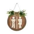 thumbnail image 2 of Letrero de baño para decoración de pared de hombres y mujeres, puerta de baño de madera, letrero de género para apartamento, negocio, granja, 2 of 8