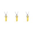 thumbnail image 1 of Colgantes de cristal Qarigey Hexágono columna encanto transparente Amarillo, 1 of 6