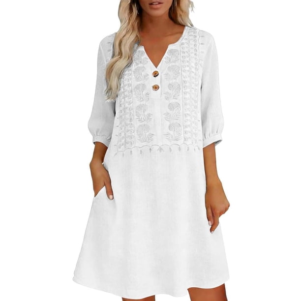 summer dress women midi Floral | Cotton Dress cool Fit Extravagant summer dress,Women party dress,Summer