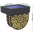 thumbnail image 6 of 6 Pack  Fence Lights Outdoor Wall Lights Plastic  Powered Deck Step Stair Lights Moon Theme Waterproof Fence  Light for Garden Post  Backyard Yard Decor (Black, 6 Pack), 6 of 6