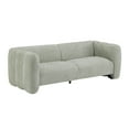 thumbnail image 3 of Christopher Knight Home 83" Modern Wave Design Sofa, 3 Seater Couch for Living Room & Apartment, Light Green, 3 of 10