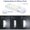 thumbnail image 4 of Luz nocturna LED automática, luz nocturna con sensor de movimiento recargable por USB, encendido/automático/apagado, lámpara de armario blanca natural, magnetizada, para sala de estar, dormitorios, es, 4 of 5