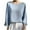 Blue, variant on Inleife Womens Shirts Women's Fashion R-Neck Long Sleeve Loose Solid Color Blouse