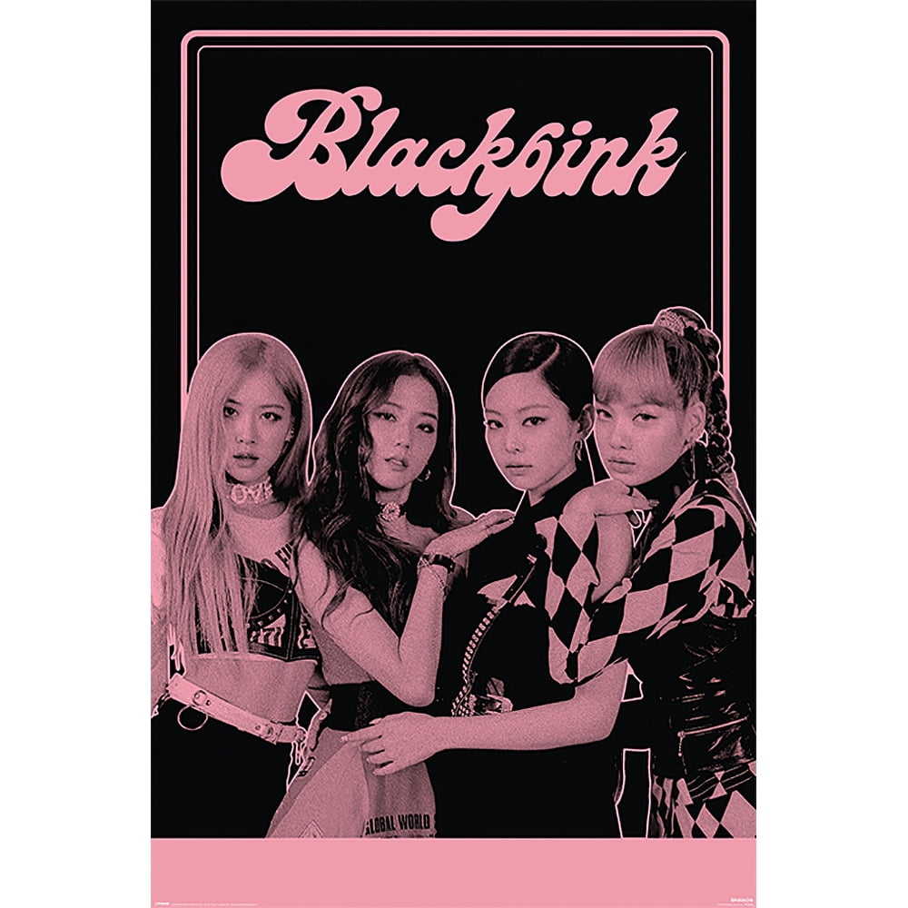 Blackpink - K-Pop Music Poster / Print (The Girls - Black & Pink
