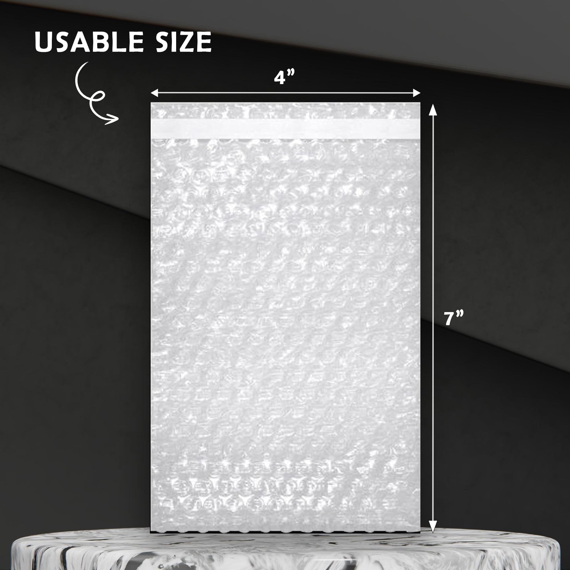 Yens 500Pack 4"x 7" Clear Bubble Pouch Bags, Bubble Cushioned Pouches