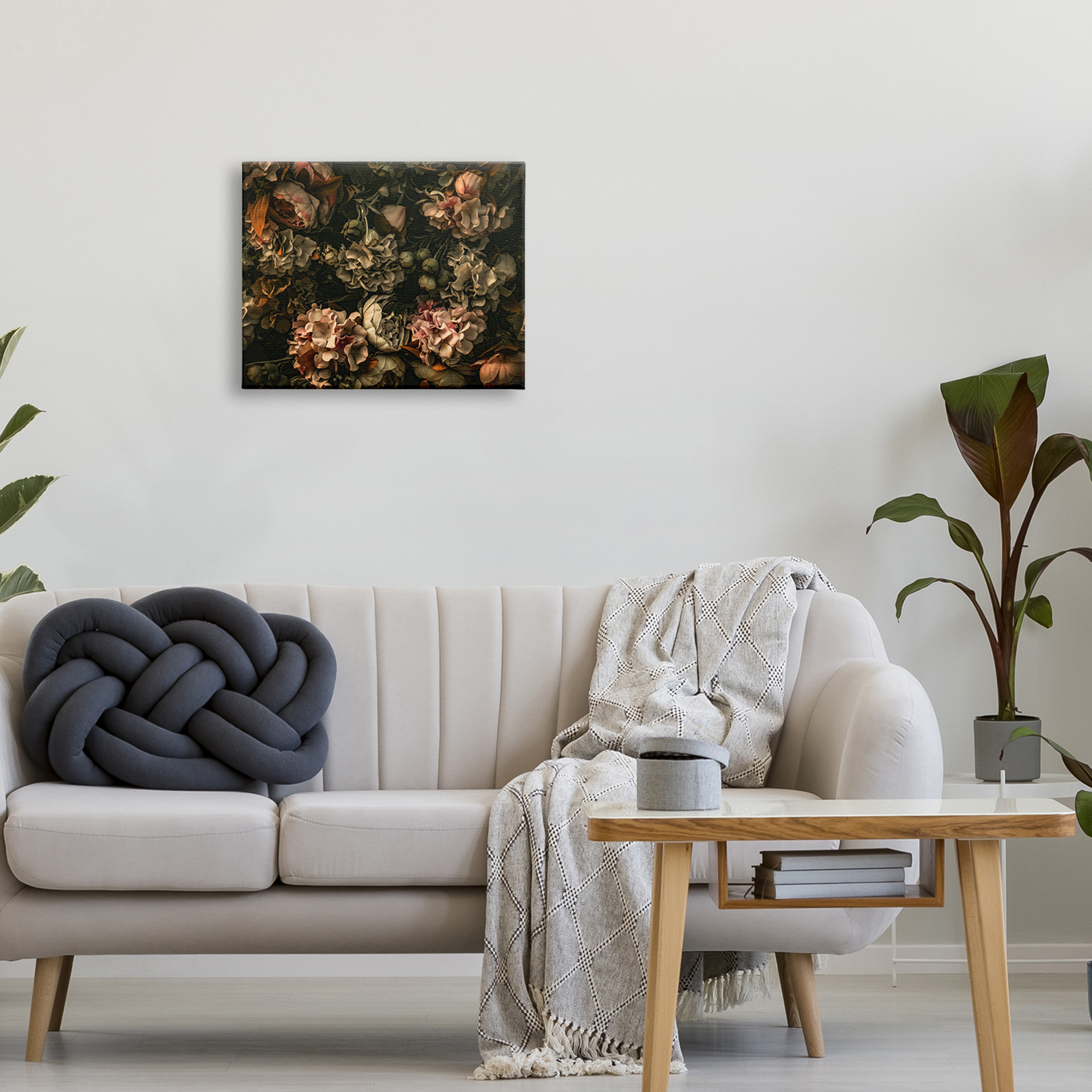 Stupell Industries Dark Moody Floral Botanical Closeup Detailed Design , 20 x 16, Design by Incado