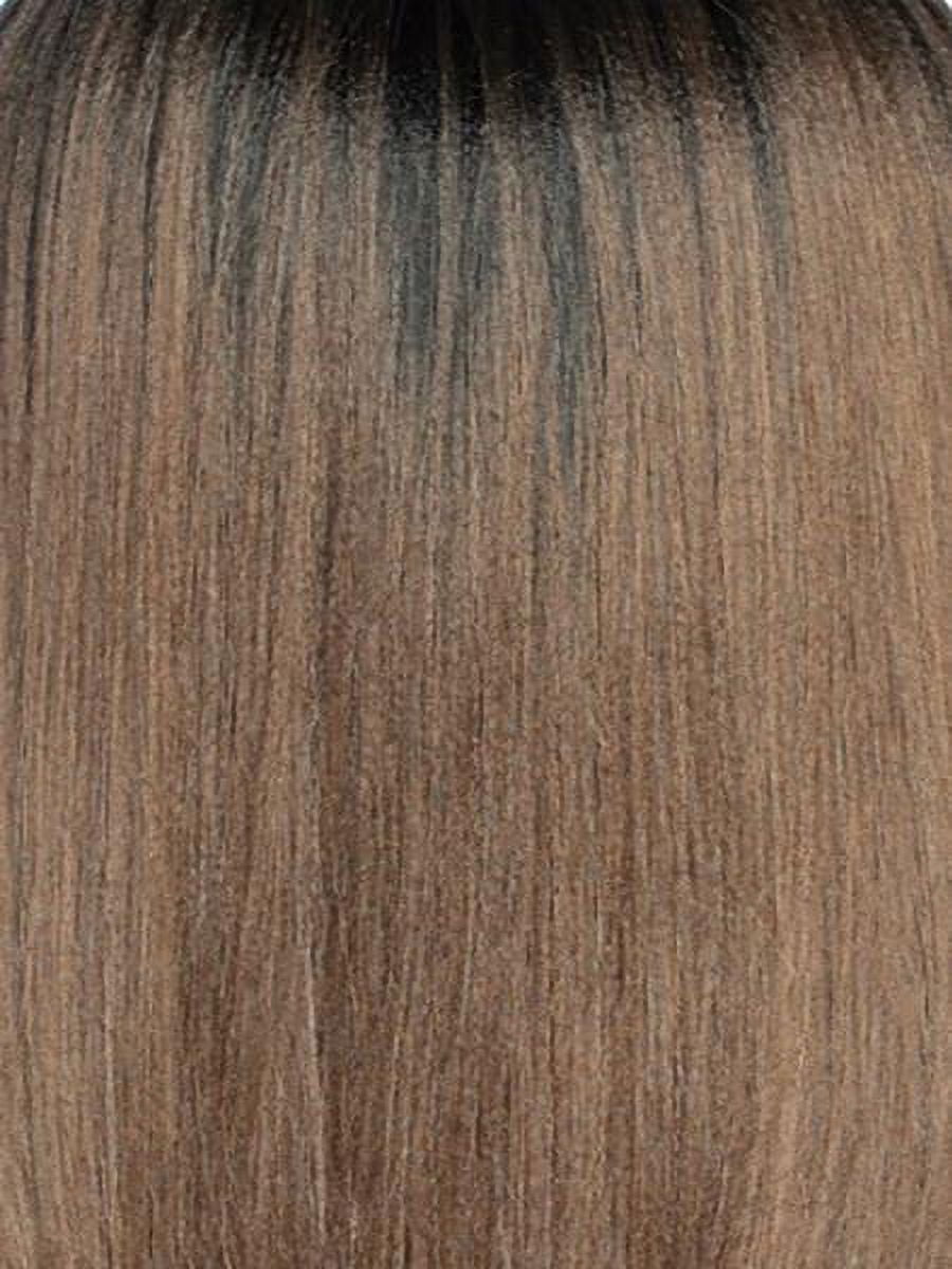 Mane Concept Melanin Queen Human Hair Blend Wig - ML105 ASHER (ST1B/ASHBROWN)