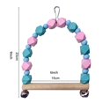 thumbnail image 3 of Wooden For Perching Birdwatching Foot And Cage Accessory And Home Decor With Colorful Beads And Bells, 3 of 5