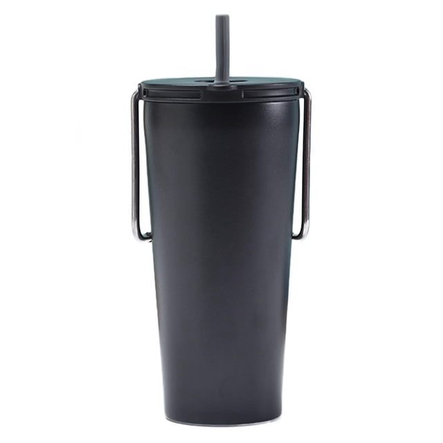 Taza térmica de acero inoxidable para té y café, ideal para restaurantes, salones y camping. Negro