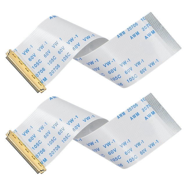 Unique Bargains FFC Cable 0.5mm Pitch 40 Pin 100mm Flat Ribbon Cable for LCD Screen A Type 2 Pack