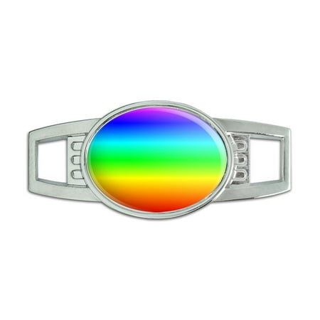 

Rainbow Oval Slide Shoe Charm
