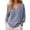 Blue, variant on Women's Mid Sleeve Stretch Fit Soft Casual Basic Layering Tee Blue S