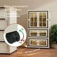 thumbnail image 2 of RAZXNAOR Stackable Storage Bins with Wheels, Collapsible Folding Storage Cabinets for Closet, Home Office Dorm Organizer Essential, 2 of 8