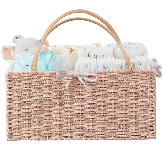 Organizador para Pañales de Bebé HBlife Rosa 38x25x18 cm con Separador Removible